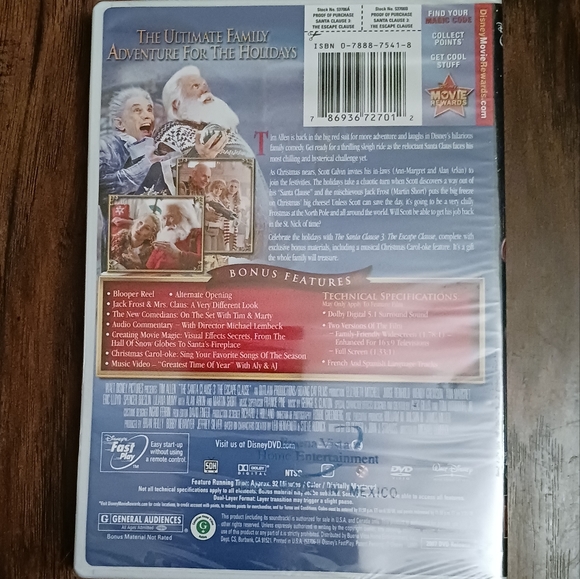 Walt Disney's SANTA CLAUSE 3 THE ESCAPE CLAUSE on DVD Tim Allen - Picture 2 of 2